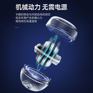 ลูกบอลไจโรสำหรับออกกำลังกายข้อมือ ทำจากพลาสติก ทนทาน อุปกรณ์ฟิตเนสเสริมสร้างความแข็งแรงของข้อมือ - Product Image 4