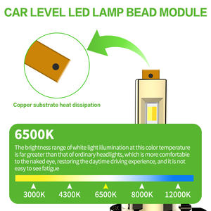 YUFING G7 28W 2800LM H1 Led faros bombilla 12V H15 9005 H4 Led faro para <span class=keywords><strong>Hyundai</strong></span> H1 Starex - Product Image 6