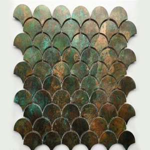 Miếng Dán Tường Gạch Chống Bắn Lưng Nhà Bếp Bằng Kim Loại Thép Không Gỉ Lưới Vỡ Khảm Nhôm - Product Image 6