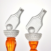 Trophée de cristal personnalisé pour événements de championnat de pickleball – Récompense haut de gamme, écologique, poli, gravé au laser, style sportif, prestigieux