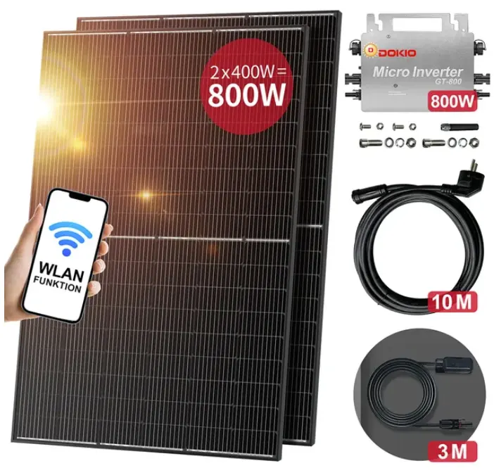 DOKIO Free Shipping EU Stock balcony Solar plants 800W Solar Panels with 800W Inverter solar system for home complete
