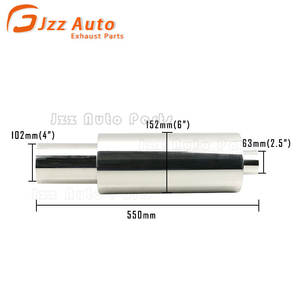 Regolare il tubo di scarico del suono dell'auto silenziatore da 6 pollici Dia Body Racing da 2.5 pollici a 4 pollici silenziatori di scarico universali - Product Image 2