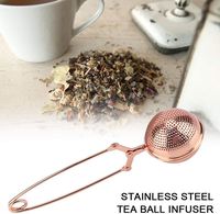 Infuseur boule à thé en or rose cuillère à thé en vrac pince filtre à thé pour tasses verres théière cruche