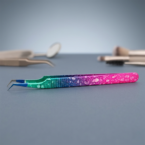 Pinzas Profesionales para Pestañas con Punta Curva, Herramienta de Belleza Metálica para Extensión de Pestañas, Duraderas, Planas, Mini, en Forma de Abanico - Product Image 4