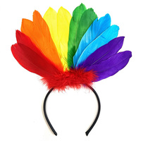 Serre-têtes à plumes de carnaval, accessoires de coiffure pour Halloween, bal masqué, fête, HC010