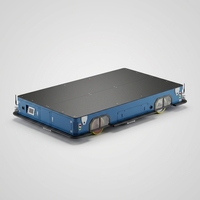 AGV de levage robuste omnidirectionnel IP44 à suspension servo-hydraulique basse tension pour la manutention de conteneurs de stockage d'énergie de 50 tonnes