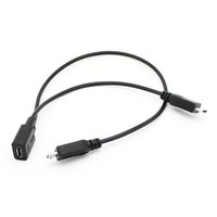 Câble répartiteur Micro USB 1 vers 2, femelle vers double mâle, avec charge rapide 3A pour téléphones mobiles