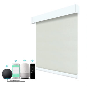 Stores à enroulement électriques modernes avec stores verticaux en tissu intégrés pour fenêtres françaises et puits de lumière, utilisation extérieure - Product Image 2