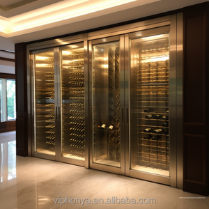 Cave à vin thermostatique à deux zones en acier inoxydable personnalisable pour usage commercial, avec éclairage LED, alimentation USB/batterie/électrique, intégrée pour - Product Image 6