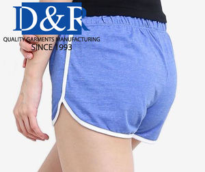 Shorts Deportivos para Mujer, Transpirables, de Tela de Rizo, Cintura Elástica, Color Lavado, Diseño Moderno, para Correr, Fitness y Deportes - Product Image 4