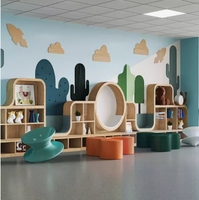 Table de lecture moderne en bois de haute qualité pour la maternelle, la bibliothèque et les espaces communautaires