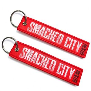 Wholesale Personalized <b>Custom</b> Printed Embroidery Airplane Aviation Tags <b>Key</b> Chain Fabric Keychains Woven Keychain - Product Image 4