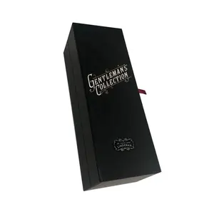 Custom Luxury Cardboard Paper Magnetic Single Recycled Wine Bottle Gift Packaging Box