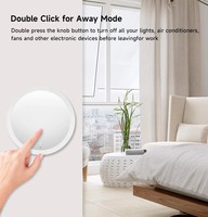 Bouton de Commande Intelligent Sans Fil Tuya Zigbee Contrôlé par Application, à Piles, RGB, Gradateur, Interrupteur de Scène, Pression Unique Marche/Arrêt, Longue Durée, pour la Maison