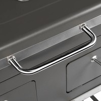 Barbecue à charbon de bois extérieur professionnel en acier au carbone noir épaissi pour Patio Cour Ménage Niveau Poudre Enduit pour