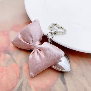 Y2K Bow & Heart <b>Keychain</b> Silver Metal Keyring for Bag - Product Image 1