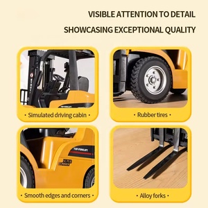 <span class=keywords><strong>Huina</strong></span> <span class=keywords><strong>1577</strong></span> 1/10 Échelle 10 Canaux RC Chariot Élévateur Jouet Radio Contrôle Construction Camion Avec 2.4GHz Télécommande Lumières et Son - Product Image 5