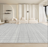 Alfombra Moderna Simple con Patrón Geométrico de 200*290cm (6.6*9.5 pies), Antideslizante, Resistente al Desgaste, Cuadrada, de Gran Área, Cobertura Completa para Sala de Estar