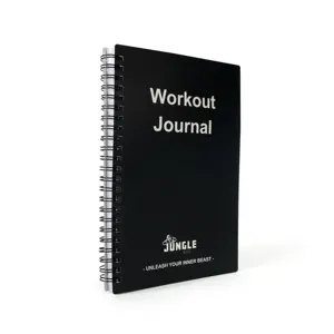 Hot Sale Custom Logo Fitness Planner A5 Workout Notebook Journal Spiral Bound Exercise Book Weekly Monthly Schedules PP Cover