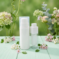 Flacon pompe airless carré 15ml 30ml 50ml pour fond de teint, emballage cosmétique, conteneur à mécanisme rotatif pour cosmétiques, flacon airless en plastique