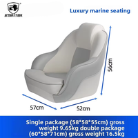 Siège de conduite de luxe pour yacht, siège accessoire pour bateau rapide, siège de capitaine de luxe en alliage d'aluminium pour bateaux de pêche à la ligne