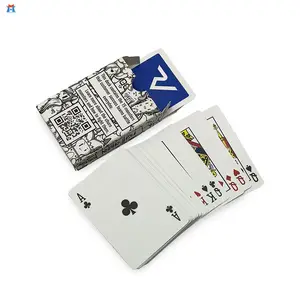 Free Sample Custom High Quality Embossing Paper Poker Playing Cards With Box Front And Back Printing Design And Logo