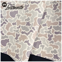 Feuilles de cuir PU personnalisables au laser, motif camouflage, style rétro, pour housses de passeport et porte-clés – Vente en gros