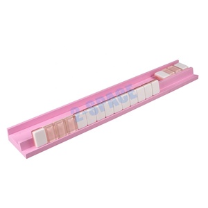 Ensemble de support <span class=keywords><strong>et</strong></span> de poussoir de mahjong en bois <span class=keywords><strong>rose</strong></span> bébé peint sur mesure pour les tuiles de mahjong américaines - Product Image 2