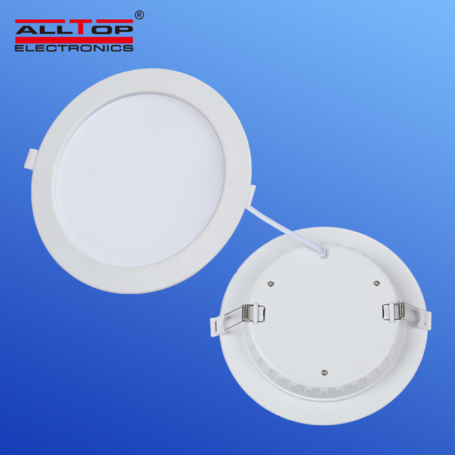 Alltop 2024 Modern IP44 Indoor Hotel Living Room Corridor Recessed White 5W-24W Round LED Panel Light