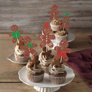 Adornos de Cupcakes de Hombre de Jengibre Navideños para Baby Shower, Decoraciones para Fiestas de Revelación de Género, Ideales para Celebraciones con Temática Navideña - Product Image 2