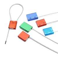 Scellé de sécurité jetable pour câble en acier PM-CS3104, longueur réglable 20/30/40 cm, diamètre du fil 1,5 mm 1,8 mm