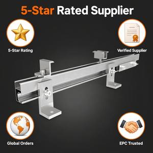 SOEASY <span class=keywords><strong>Kit</strong></span> di Supporto a L Regolabile in Alluminio AL6005 T5 per Sistema di Montaggio Fotovoltaico su Tetto in Lamiera con Cuscinetto EPDM Impermeabile - Product Image 2