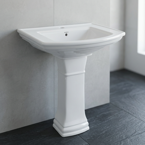 Wash Basin Pedestal <b>Ceramic</b> Bathroom Products Standard Export Quality Stain Resistance Rustic Hand Wash Basin Sanitary Ware Sink - Product Image 4