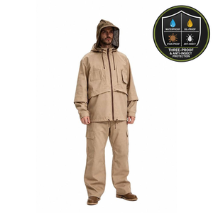 Combinaison professionnelle de maintenance forestière haute visibilité, réfléchissante, anti-insectes, avec voile en maille - Product Image 1