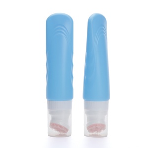 Envase de Plástico Personalizado al por Mayor, Tubo Único Azul para Crema de Belleza, Envase Vacío para Loción con Cabezal de Silicona para Masaje con Bola Rodante - Product Image 1