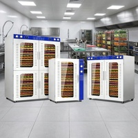 12-96 Lagen Commerciële RVS Vleesdroogmachine voor Rundvlees, Bananen, Tomaten, Mango's, Fruit, Zeekomkommers en Zeevruchten
