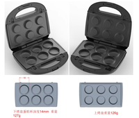 SUNWJN-Grille électrique antiadhésive détachable, 9 en 1, 2 tranches, mini gaufrier, fabricant professionnel de panini pour sandwich