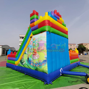 Castillo inflable comercial con bloques de construcción, combo de juegos inflables, parque infantil grande para niños - Product Image 4