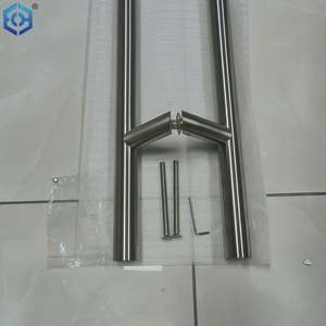 Separadores sólidos negros mate Grado comercial resistente-Manija de puerta de empuje de acero inoxidable 304 - Product Image 3