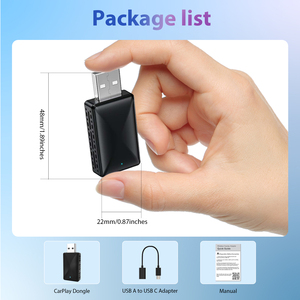 <b>Wireless</b> CarPlay <b>Adapter</b>, Upgraded 2025 Mini Size 2-in-1 CarPlay & Android Auto, Convert Wired to <b>Wireless</b> With USB & USB-C/Type - Product Image 1