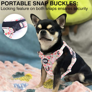 कट्स कस्टम लक्जरी पिल्ला लेश कॉलर एडजस्टेबल पालतू पोप बैग बन्टाना प्रतिवर्ती लुभावनीय नियोप्रीन कुत्ते हार्नेस सेट - Product Image 6