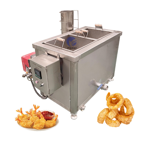 Small Scale Automatic Tofu Falafel Cashew Nut Puffed Snack Food Deep Frying Industrial Batch Fryer Machine