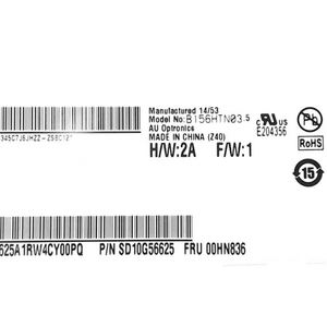 B156HTN03.5液晶面板15.6英寸1920*1080 [FHD] 141PPI笔记本电脑低价液晶显示屏 - Product Image 2
