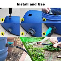 Regentonne-Wasserhahn-Set mit Lochsäge, PVC-Schutzgehäuse, Kugelventil, Rohrband und Gartenschlauchanschluss