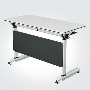 Văn phòng có thể gập lại đào tạo đồ nội thất di động gấp phòng bảng có thể điều chỉnh với bánh xe họp máy tính xách tay ráp Bàn và ghế - Product Image 1