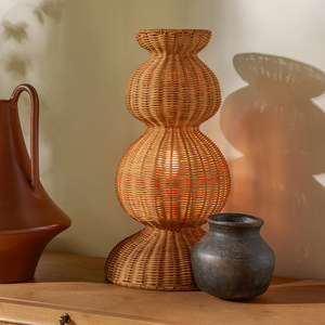 Rattan Floor <b>Lamp</b> 150cm Height LED Light Source Home Decor Ambient Lighting for Living Room <b>Study</b> - Product Image 2