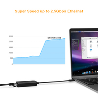 Adaptador Ethernet USB 3.0 a 2.5G CableCreation [RTL8156] 2500Mbps RJ45 LAN Dongle, Aluminio para MacBook y Portátiles Windows