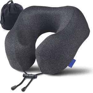 Vente en gros Oreiller orthopédique en forme de U pour douleurs cervicales Oreiller cervical de voyage en mousse à mémoire de forme pour voitures d'avion