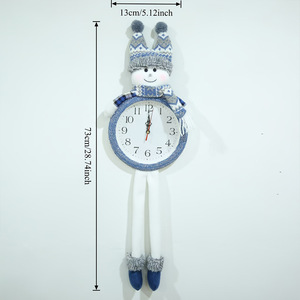 Décoration de Noël en polyester à thème de Noël, horloge décorative, Père Noël, bonhomme de neige, <span class=keywords><strong>rennes</strong></span>, gnomes en peluche, décoration polyvalente pour mur/plateau, décoration intérieure - Product Image 6