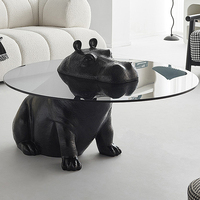 Table à thé ronde en verre trempé pour salon moderne, prix usine, Design spécial